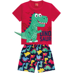 CONJUNTO KYLY DINOSAURIO Rojo, 2