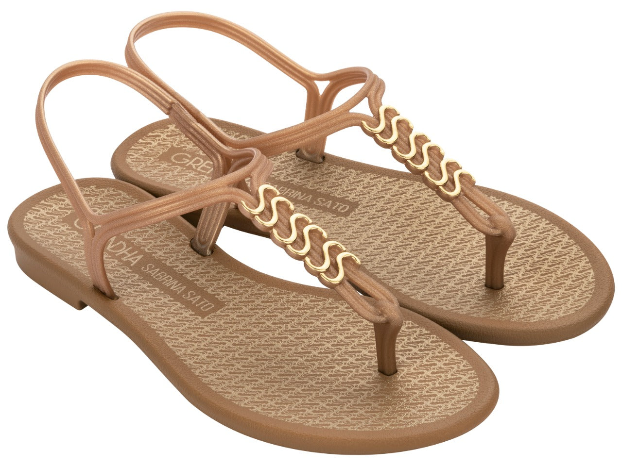 SANDALIAS GRENDHA SABRINA MUJER Dorado, 39/40